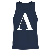 The Letter A Unisex Tank Top - Navy – 2