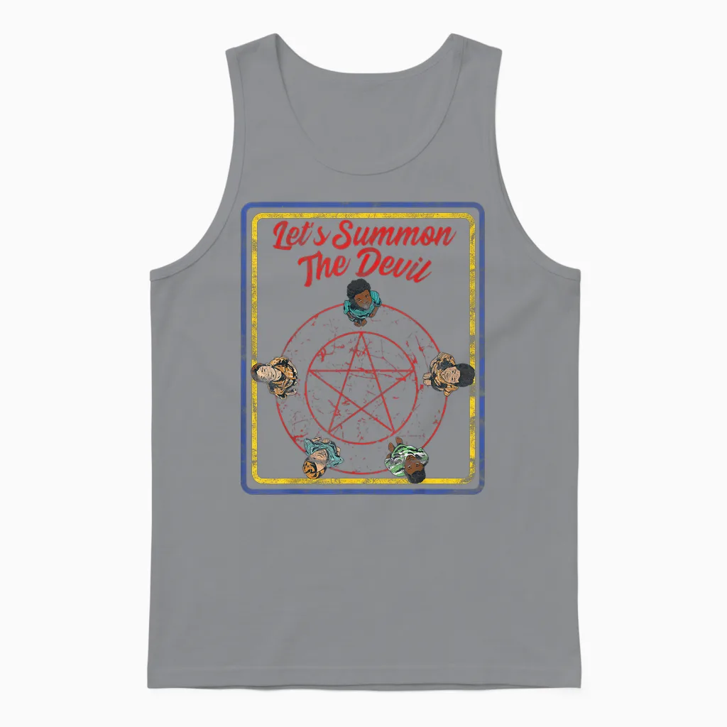 Vintage Child Game Horror - Let's Summon the Devil T-Shirt Schwarz Unisex S Unisex Tank Top in Sport Grey