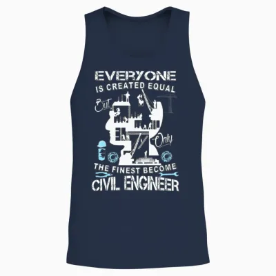 Civil Engineer - the Finese Become Civil Enginee Unisex Tank Top - Navy