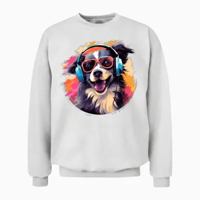 Cool Dog Unisex Sweatshirt - White