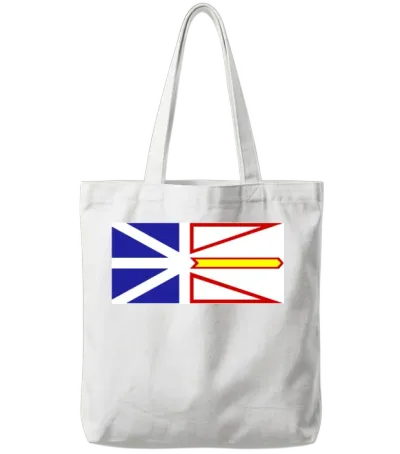 Flag of Newfoundland and Labrador, Drapeau Tnl, Ca Tote Bags - White