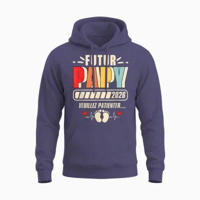 Gift Future Grandpa 2026 Grandpa Announcement Pregnancy Unisex Hoodie - Heather Sport Dark Navy