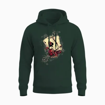Player - Dice Demonic Poker Card T-Shirt, Black Unisex Hoodie - Forest