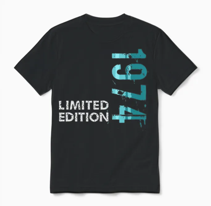 1974 Limited Edition Unisex T-Shirt in Black