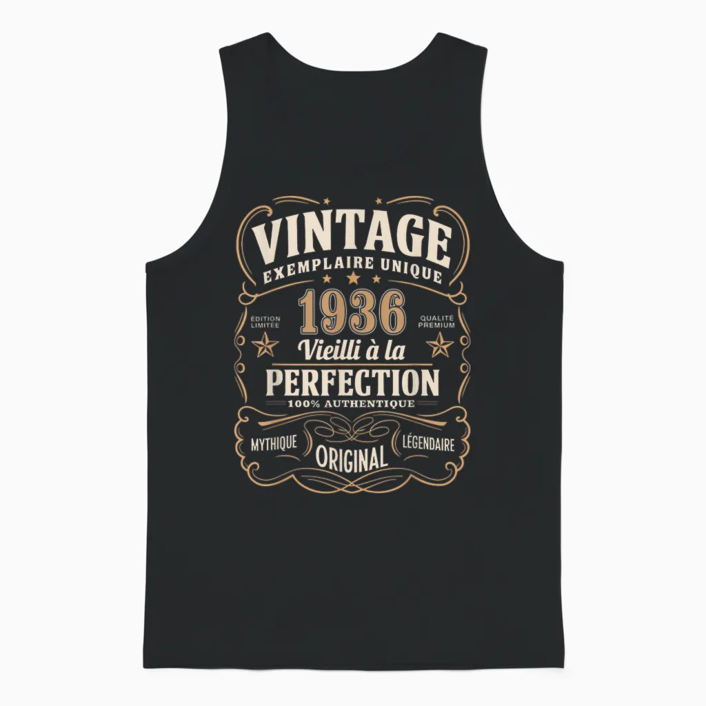 89 Years Man 1936 Birthday T Shirt 89 Years Man 1936 T-Shirt, Black, S Unisex Tank Top in Black
