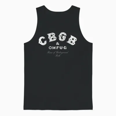 Cbgb – Classic Logo on Black Unisex Tank Top - Black