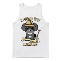 Funny Schnauzer Is an Archaeologist Unisex Tank Top - White – 1