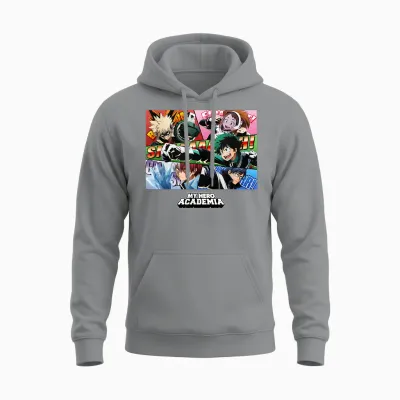 My Hero Academia Class 1-A Group Panels Anime Unisex Hoodie - Sport Grey