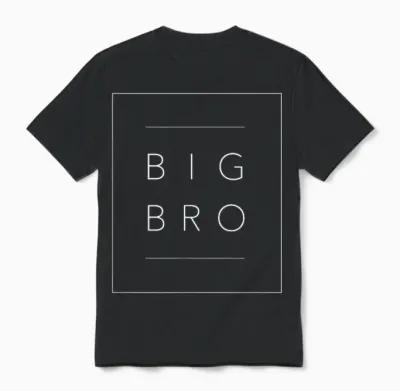 Big Brother T Shirt - Big Brother Shirt for Son, Big Bro Unisex T-Shirt - Black