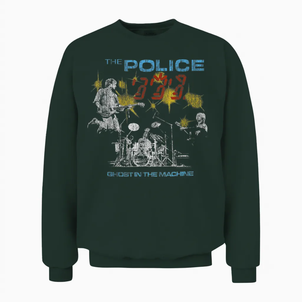 The Police Rock Music Band Ghost in the Machine T-Shirt, Black Unisex Sweatshirt in Forest