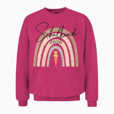 Schulkind 2026 Regenbogen Schultüte, Einschulung Mädchen Unisex Sweatshirt - Heliconia