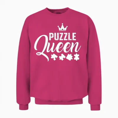 Puzzle Queen Puzzle Enthusiast Gift Unisex Sweatshirt - Heliconia