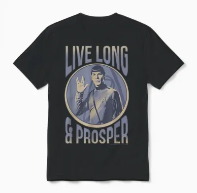 Star Trek Original Series Spock Prosper Premium T-Shirt, Black, S Unisex T-Shirt - Black