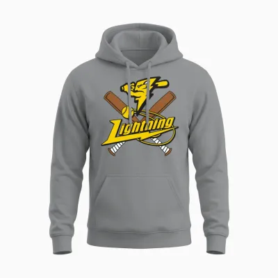 Lightning Baseball Unisex Hoodie - Sport Grey
