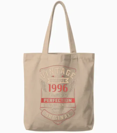 1996 Cadeau Anniv. 30 Ans Homme Femme Vintage Amusant Fête Tote Bags - Natural