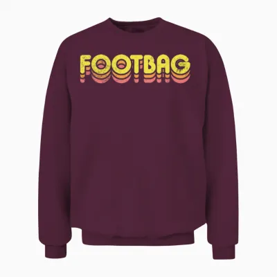 Retro Footbag Unisex Sweatshirt - Maroon