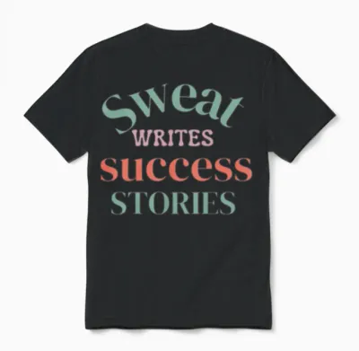 Sweat Writes Success Stories Unisex T-Shirt - Black