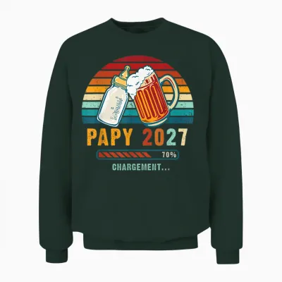 Future Grandpa 2027 Baby Announcement You Will Be Grandpa Unisex Sweatshirt - Forest