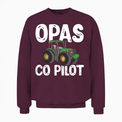 Zukünftiger Landwirt Trecker Traktor Opas Co Pilot Unisex Sweatshirt - Maroon
