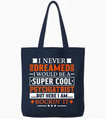 Psychiatrist Gift Funny Appreciation Gift for Psyc Tote Bags - Navy
