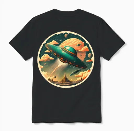 Retro Vintage Unisex T-Shirt in Black
