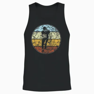 Rugby Retro Unisex Tank Top - Black