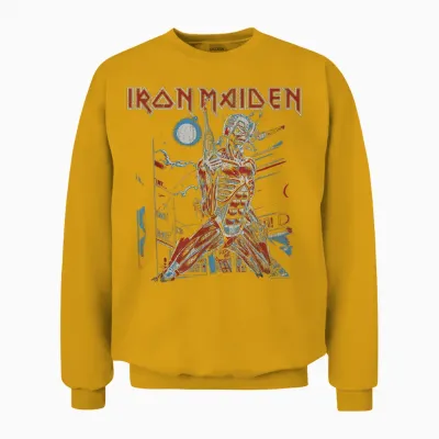 Iron Maiden - Vintage Cityscape Unisex Sweatshirt - Gold