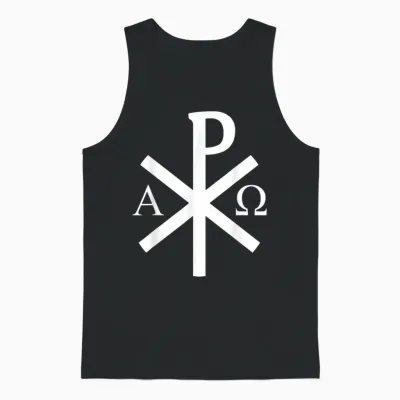 La Croix Chi-Rho - Symbole De Jésus-Christ - V2 Unisex Tank Top - Black