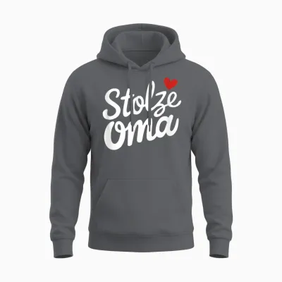 Stolze Oma Spruch Herz Stolzen Omas Omis Unisex Hoodie - Charcoal