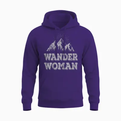 Hiking Woman Unisex Hoodie - Purple