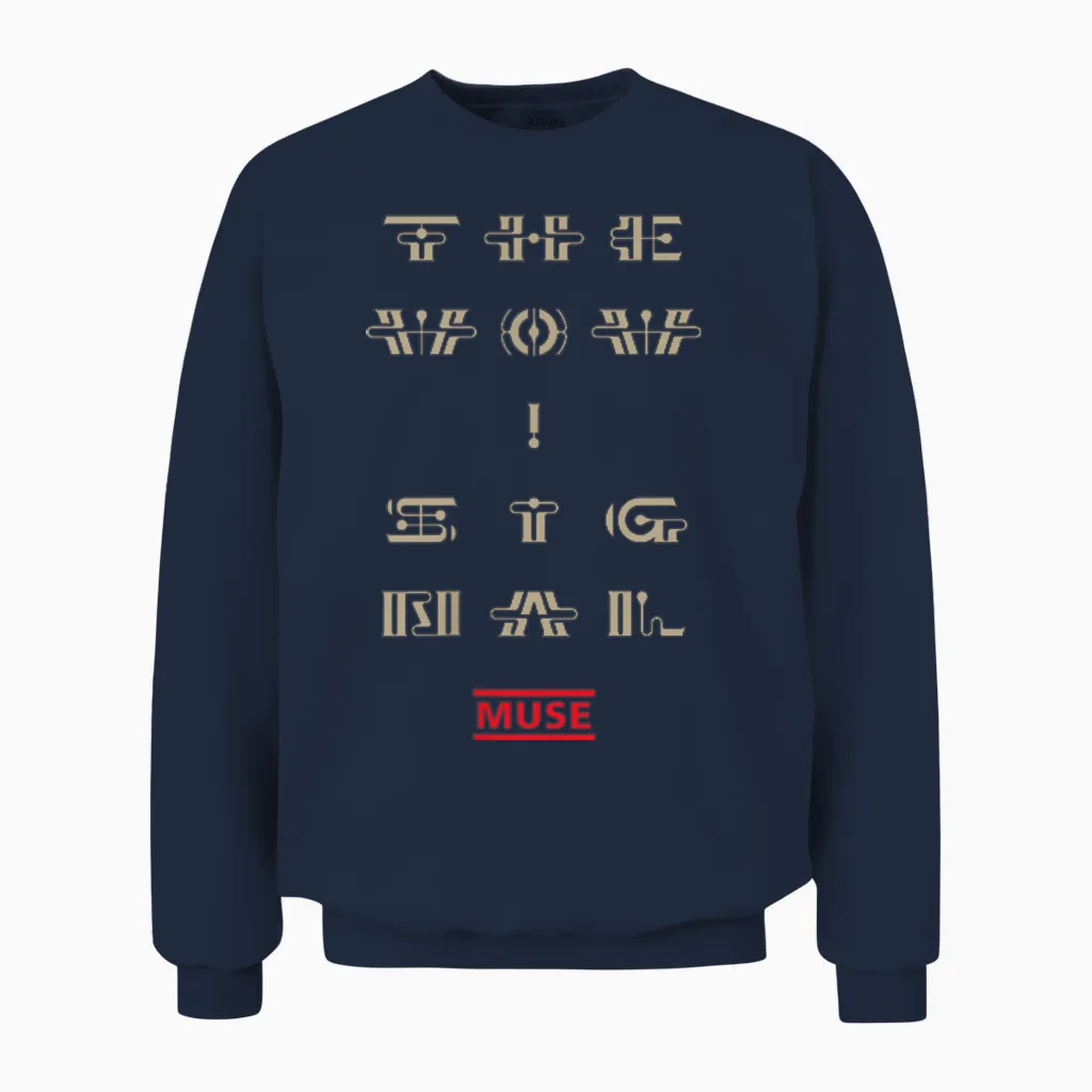 Official Muse the Wow! Signal Tracklist Unisex Sweatshirt in Navy
