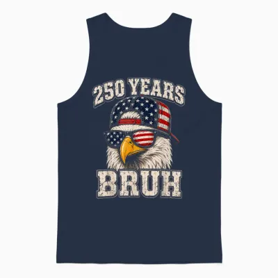 4th of July Boys Outfit Teen 250 Year American Anniversary Unisex Tank Top - Navy