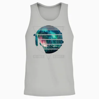 Limited Edition 1974 April Birthday Polar Lights Unisex Tank Top - Ash