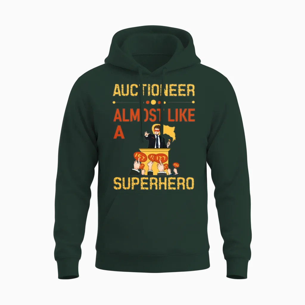 Funny Auctioneer Unisex Hoodie in Forest