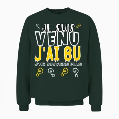 Alcohol Beauf Apéro Gifts Funny Humour Holidays Pastis Ricard T-Shirt, Black, S Unisex Sweatshirt - Forest