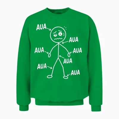 Aua Au Dem Alter Entsprechen Guter Zustand Lustig Geburtstag Unisex Sweatshirt - Irish Green