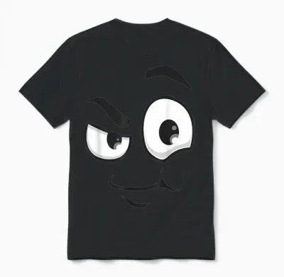 Creepy Carrots Face Funny Halloween Costume Kids and Adults Unisex T-Shirt - Black