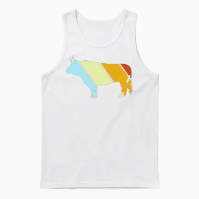 Bull Retro Unisex Tank Top - White