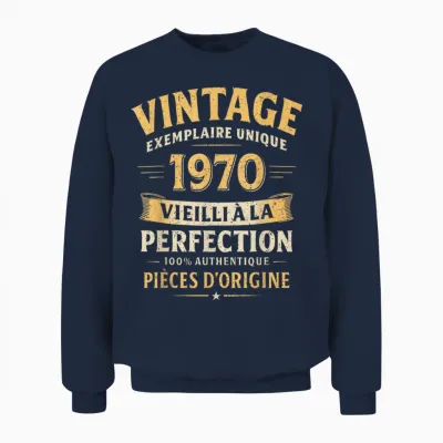 Birthday Gift 56 Years Funny Vintage 1970 56 Years Man Unisex Sweatshirt - Navy