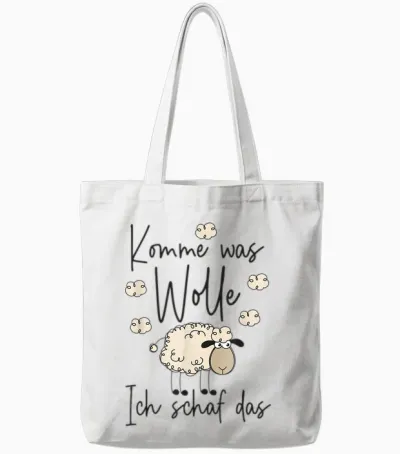Handarbeit Stricken Häkeln - Komme Was Wolle Ich Schaf Das Tote Bags - White