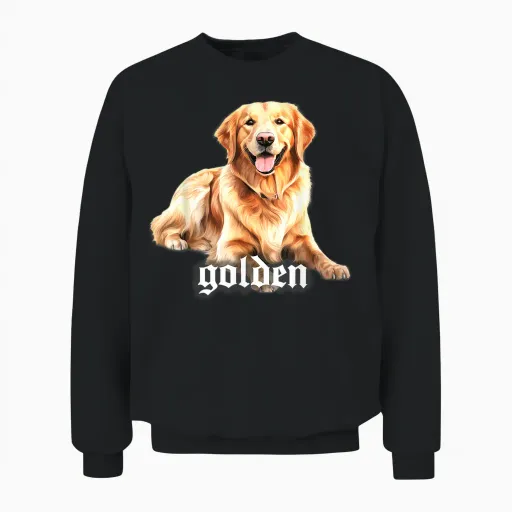 Golden Retriever Unisex Sweatshirt in Black