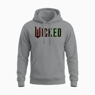 Wicked Pink and Green Logo Unisex Hoodie - Sport Grey