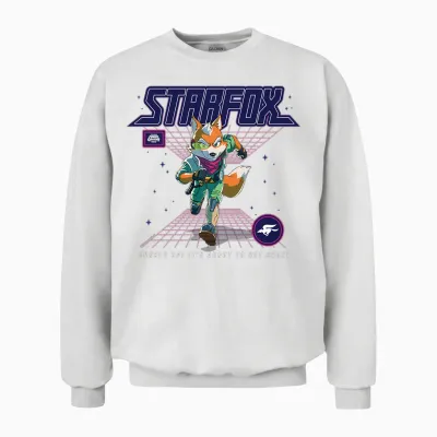 The Super Mario Galaxy Movie Starfox About to Get Crazy T-Shirt Haut De Gamme Unisex Sweatshirt - White