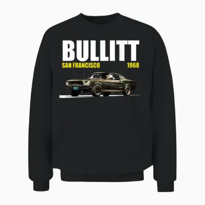 1968 Bullitt Muscle Car Unisex Sweatshirt - Black