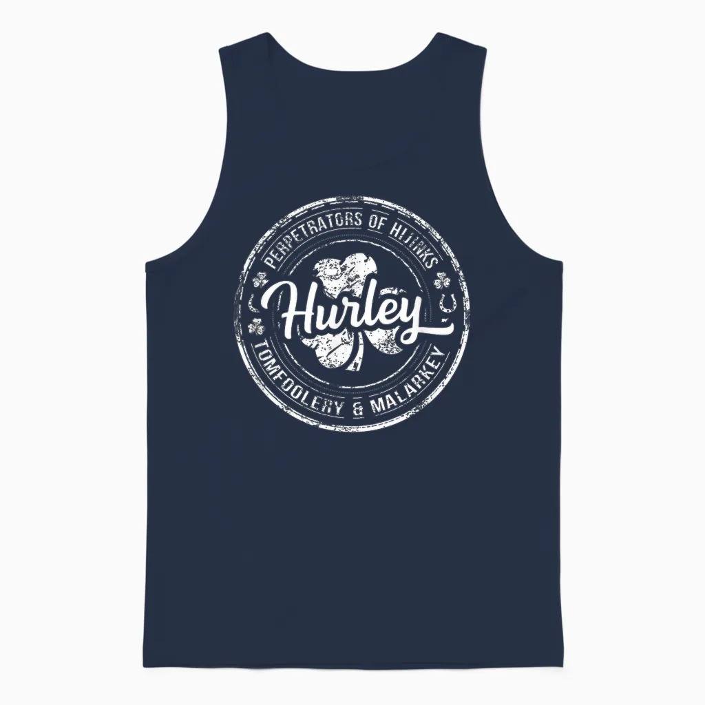Hurley Irish Family Name Unisex Tank Top in Navy