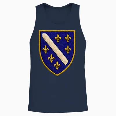 Bosnien-Hercegowina-Erbe | Bosna Lily Shield Unisex Tank Top - Navy