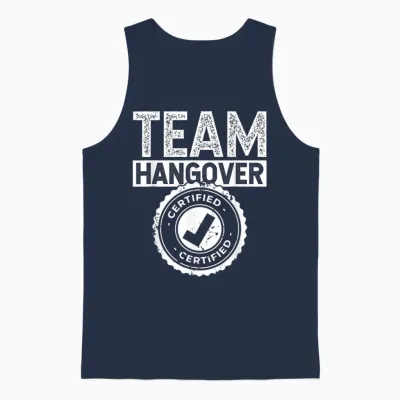 Team Hangover Certified Alkohol Trinken Trinker Hangover Unisex Tank Top - Navy