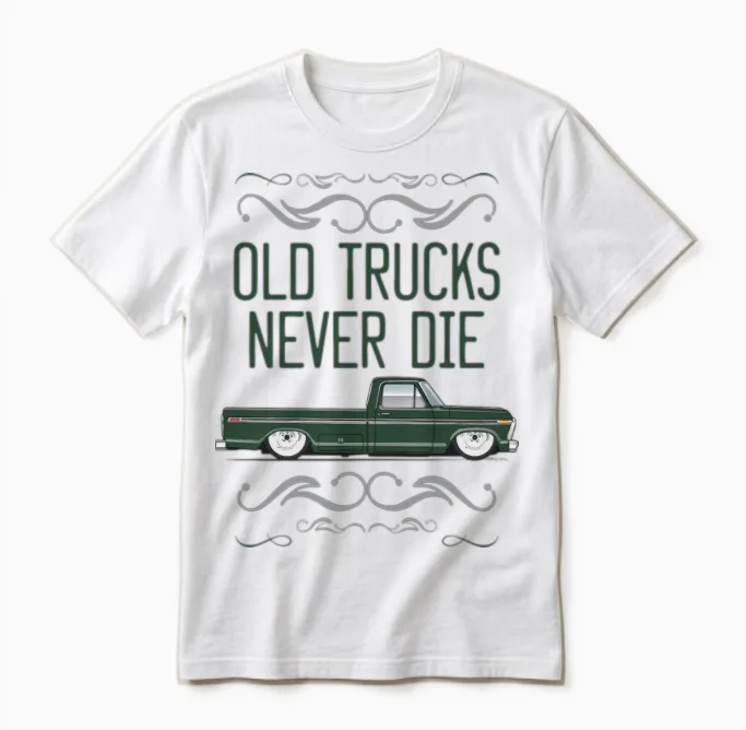 Keep on Truckin Mallard Green Unisex T-Shirt in White