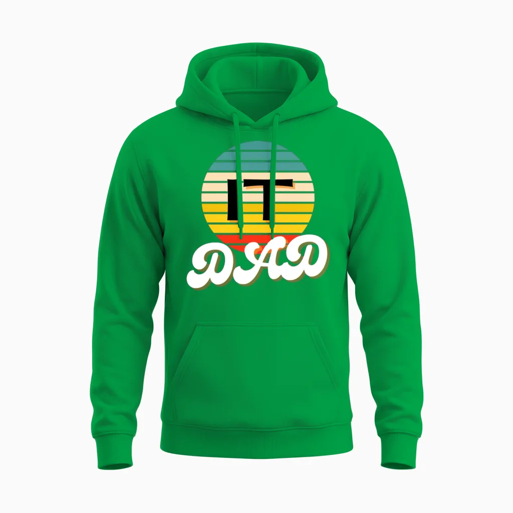 It Dad Retro Unisex Hoodie in Irish Green