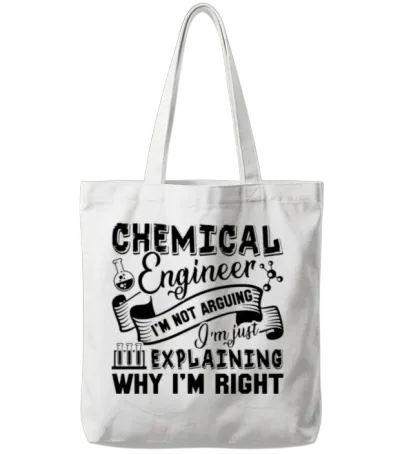 Funny Chemical Engineer Tote Bags - White